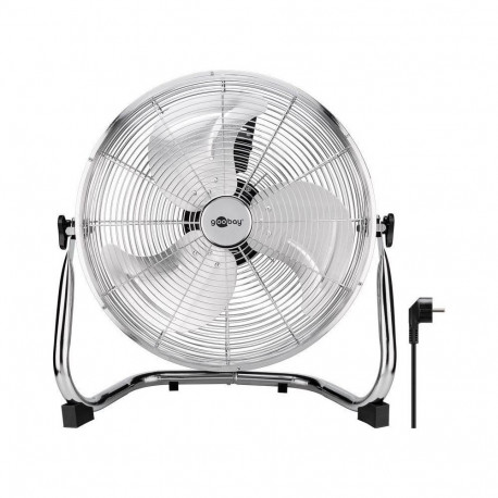 Ventilaator põrandale/lauale Ø40 cm (16´´), kaabel 1.2m, on/off lüliti, 90W, kroom, metallist