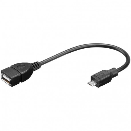 USB Adapter 0.20.0m, A jack > Micro B plug; OTG USB On The Go