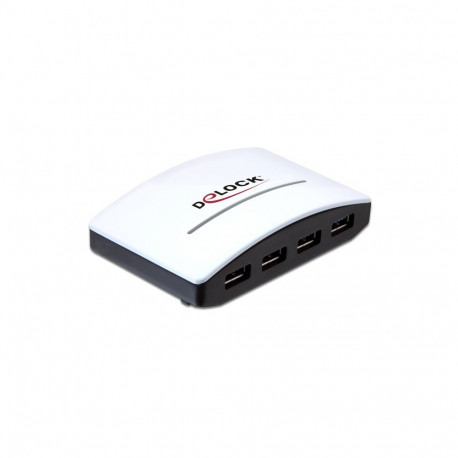 USB 3.0 hub, 4 porti, valge, lisatoitega