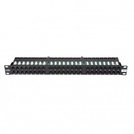 19´´ Patch Panel, 48xRJ45, unshielded, Cat6, 1U, black