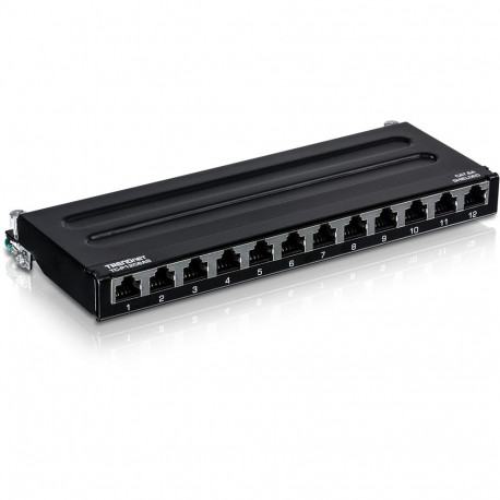 12-Port Cat6A Shielded Wall Mount Patch Panel