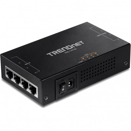 PoE+ Injector: 4 x 10/100/1000Mbps, 65W,  magnet kinnitusega