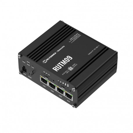 Industrial LTE router: 4 x 10/100/1000, Dual SIM, 1 x USB, GNSS, RMS, VPN, 9-50VDC, -40 - 75 °C