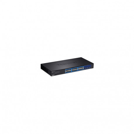 28-Port Web Smart Switch with 24 x Gigabit ports and 4 x 10G SFP+ (10-Gigabit) slots