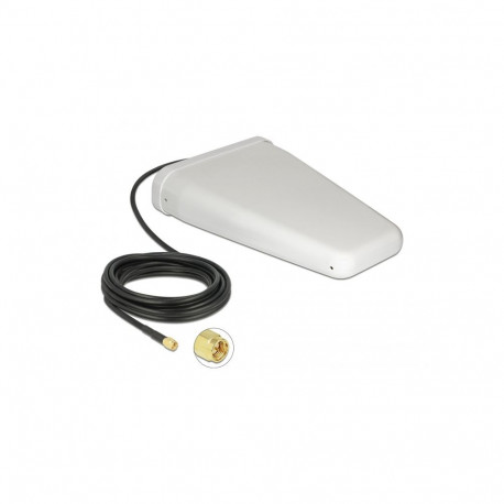 Delock LTE Antenna SMA plug 7 - 9 dBi directional with connection cable (RG-58, 5 m) white outdoor