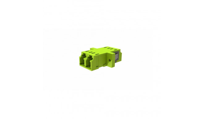 FO adapter multimode LC duplex roheline