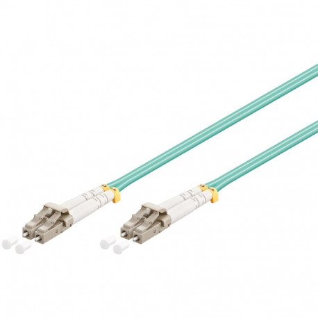 FO jätkukaabel multimode LC-LC duplex OM3, 1.0m, türkiissinine (Aqua)