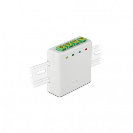 Delock Optical Fiber Connection Box for DIN Rail 4 x SC Simplex or LC Duplex