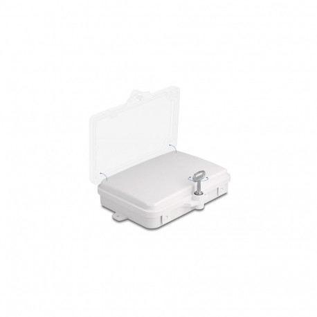 FO seinakarp 6 kiudu 6xSC Simplex/LC Duplex plastik IP65 lukuga