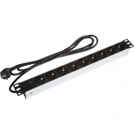 PDU 19´´ 9xDIN49440 (schucko) plug DIN49441 (universal)