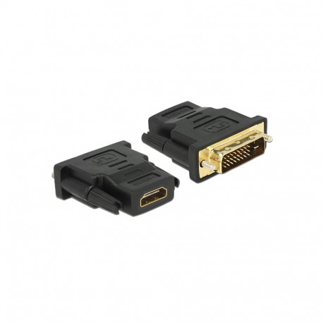 Üleminek DVI-D (M) - HDMI (F), kullatud kontaktid, must