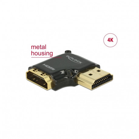Adapter HDMI (M) - (F), 90° nurgaga vasakule
