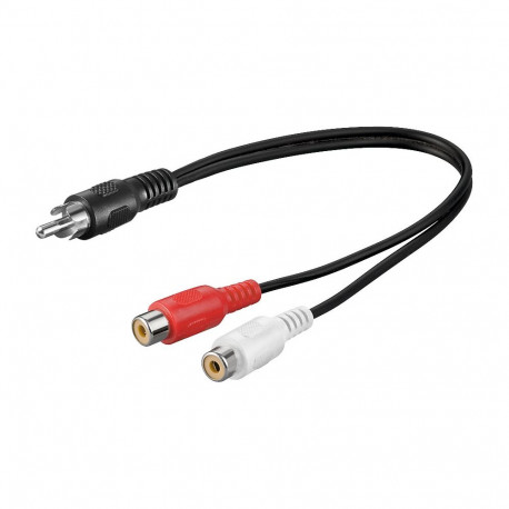 Adapter RCA plug - 2RCA jack, 0.2m