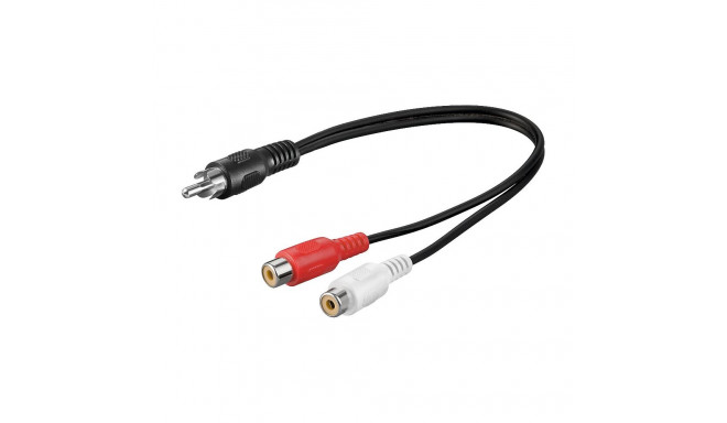 Adapter RCA plug - 2RCA jack, 0.2m