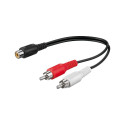 Adapter RCA jack - 2RCA plug, 0.2m