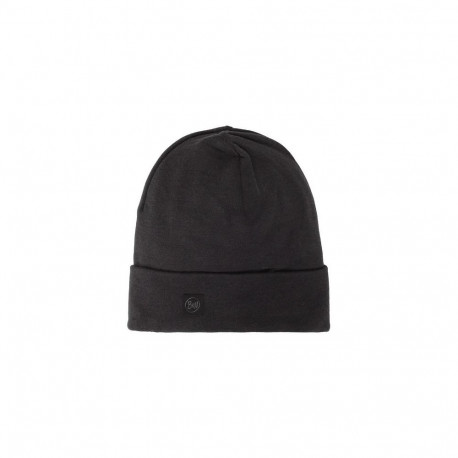 Beanie Hat - Buff Heavyweight Merino Wool One Size Black