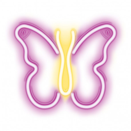 Neon led motyl róż nne03 neolia