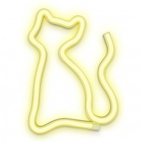 Neon led kot ciepły biały bat + usb flneo3 forever light