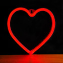 Neon led serce czerwone bat + usb forever flneo7 light