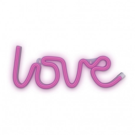 Forever Light LED-neoon LOVE flneo5, roosa pulk + USB