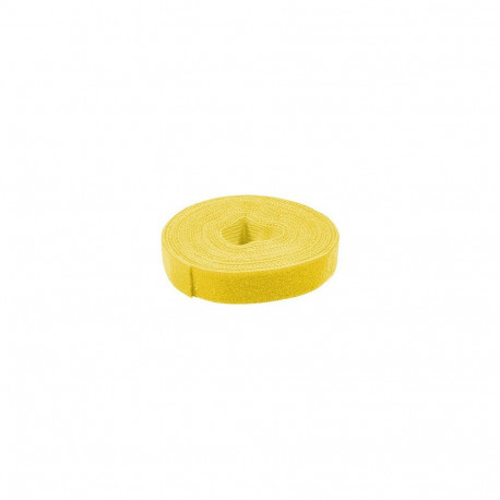 "Cable strap (Hook and Loop), yellow, width: 16 mm, coil, 4 m"