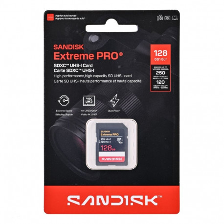 SanDisk SD-kaart Extreme PRO UHS-I 128GB SDXC