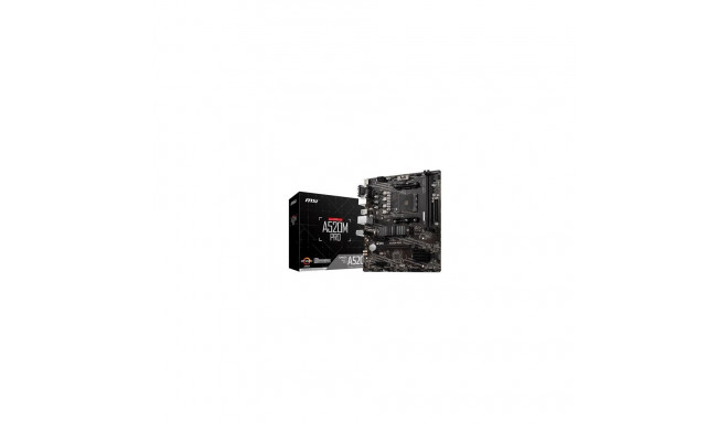 MSI A520M PRO motherboard AMD A520 Socket AM4 micro ATX
