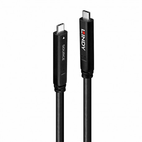 Lindy hübriidkaabel 10m USB 3.2 Gen 2 & DP 1.4 Type C
