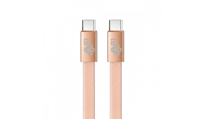 USB-C–USB-C-kaabel 1m lame, virsikuvärvi