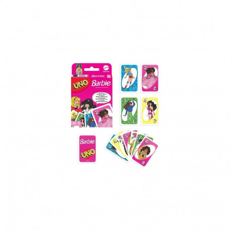 Mattel Games UNO Barbie Card Game for Kids & Family Night