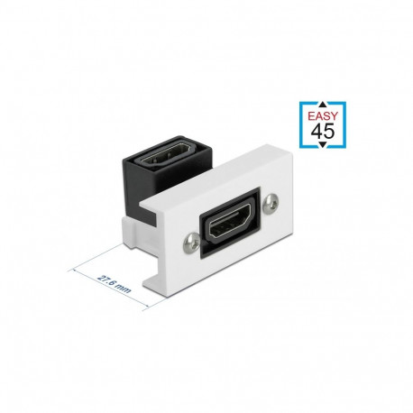 Easy 45 moodul: HDMI (F) - (F) 90° nurgaga 22.5mm x 45mm