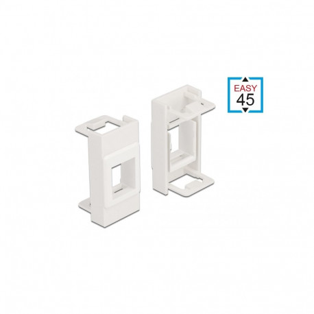 Katteplaat Easy 45 1-le moodulile, keystone pesaga, valge, 45 x 22.5mm