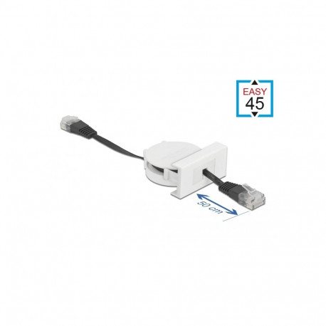 Delock Easy 45 Module Network Retractable Cable RJ45 Cat.5e black