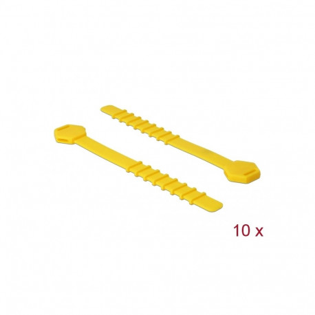 Kaablisidemed 120.0 x 9.0 x 1.5mm kollased, taaskasutatavad (10tk), silikonist