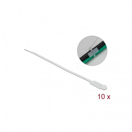 Kaablisidemed märgisega 270 x 4.8mm, valged (10tk)