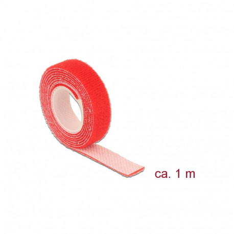 Delock Hook-and-loop fasteners L 1 m x W 13 mm roll red