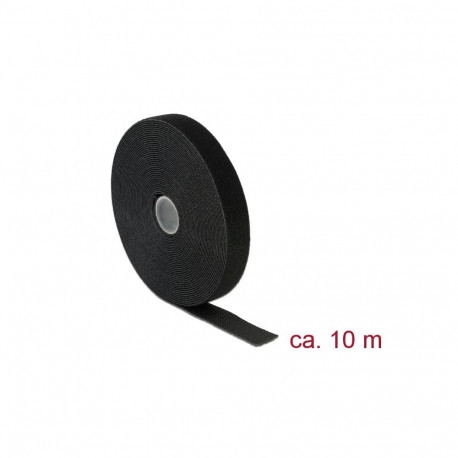 Delock Hook-and-loop fasteners L 10 m x W 20 mm roll black