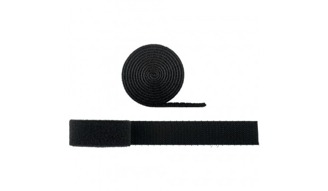 Cable management set with hook-and-loop fastener roll (1m, adjustable length)