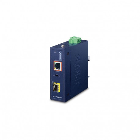 Tööstuslik PoE+ FO konverter: 10/100/1000Base-T  SFP, -40 to 75 ºC