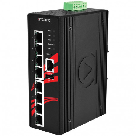 Switch: 8 x 10/100BaseT(X), -10 kuni 70°C, manageeritav, DIN