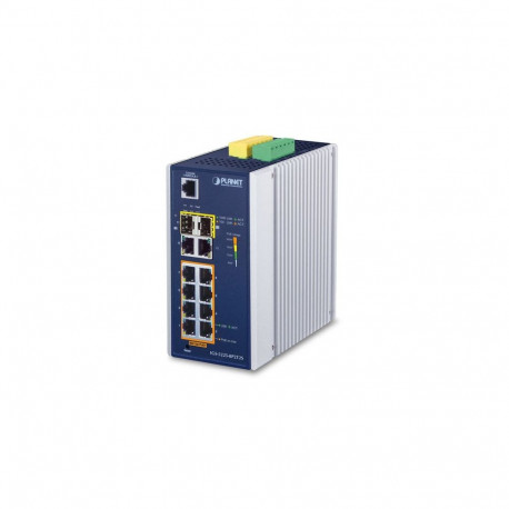 IP30 Industrial L2+/L4 8-Port 1000T 802.3at PoE + 2-Port 10/100/1000T + 2-Port 100/1000X SFP Full Ma