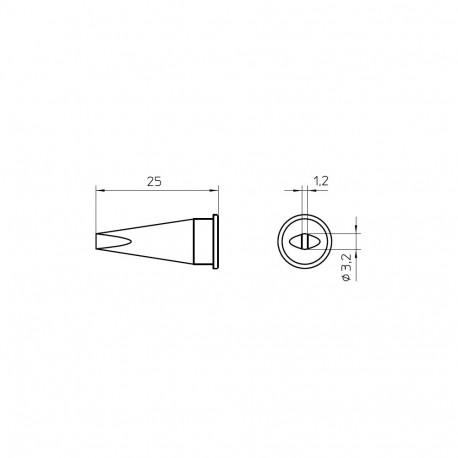 LHT C SOLDERING TIP 3.2MM
