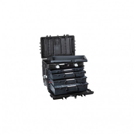 Tool box 585x389x466mm, 4 drawers, wheels, 13.36kg