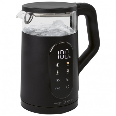 ProfiCook elektriline veekeetja PC-WK 1328 1.7L 2200W, must, läbipaistev