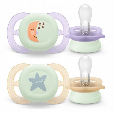 Philips Avent Ultra Start Night Pacifier 0-2 months, 2 pcs. SCF075/17