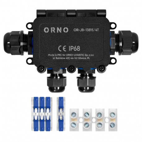 Pinnapealne ühenduskarp HD IP68, 0,75-4,0mm-, 2 M20 kaabliläbiviiku, 2 M16 kaabliläbiviiku, T-kujuli