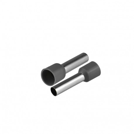 Isoleeritud juhtmeotsahülss 1x10mm² juhtmetele, hülsi pikkus 27,5mm, 20tk, hall