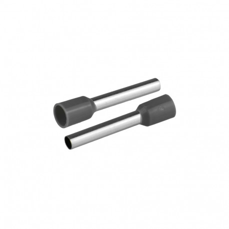Isoleeritud juhtmeotsahülss juhtmetele 1x4mm², hülsi pikkus 25,5mm 20 tk, hall