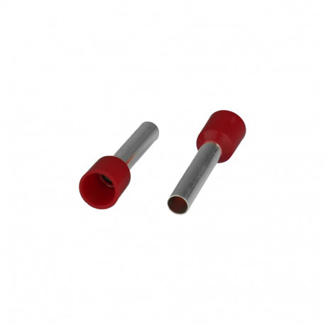 Isoleeritud juhtmeotsahülss juhtmetele 1x6mm2, hülsi pikkus 26mm, punane, 50 tk.