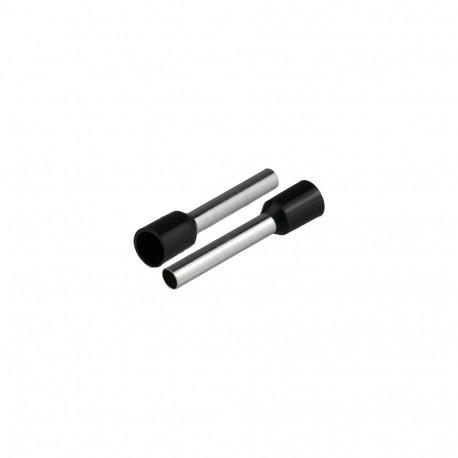 Isoleeritud juhtmeotsahülsid 1x4mm2, pikkus 25,5mm, mustad, 50tk